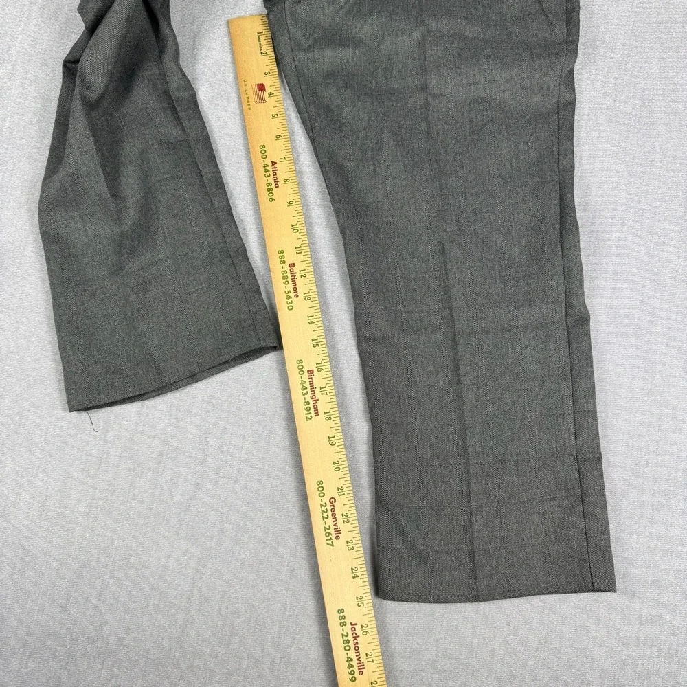 Haband Fit-Forever Permanent Press High Rise Dress Pants Mens 34XS Gray